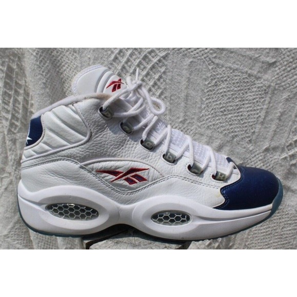 Size 11.5 - Reebok Question Mid 2016 White - Picture 3 of 11